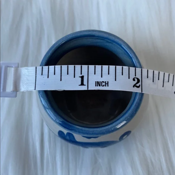 Vintage M.A. Hadley Mini Open Sugar Bowl Country Scene Blue - Picture 4 of 9